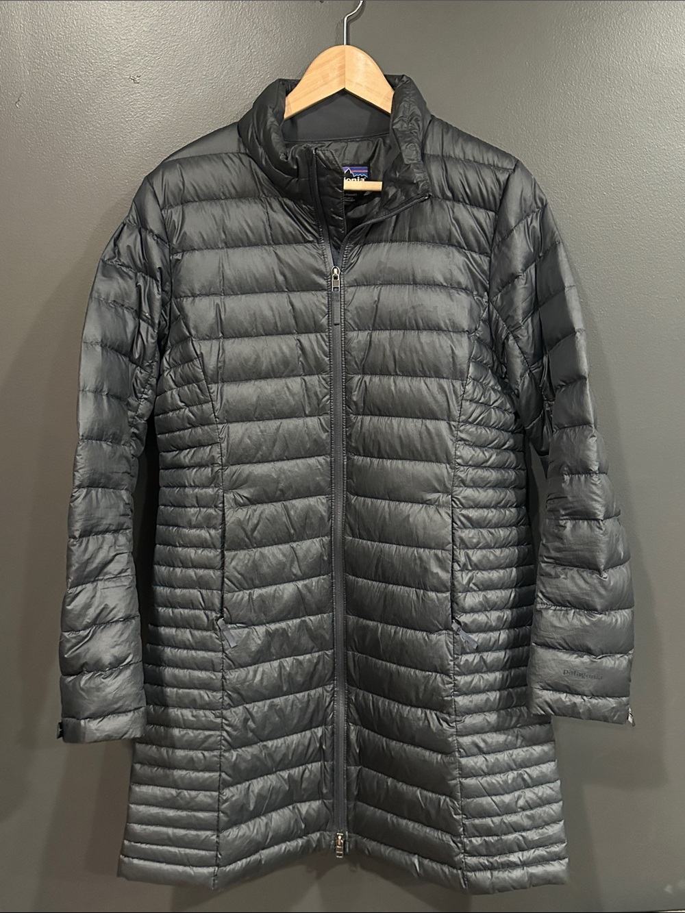 Patagonia Women's Black Long Quilted Puffer Down Coat